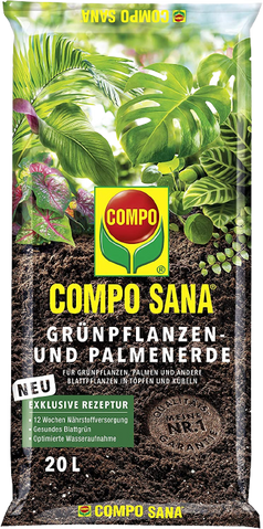 Торфосуміш для зелених рослин і пальм COMPO SANA&reg; 20 л_stock 1451_stock фото