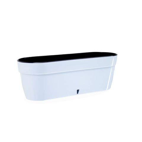 Вазон Santino Asti Window Box 12 л, 50х17х20см, білий-чорний 2021489 фото
