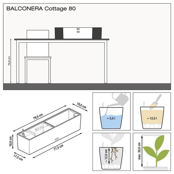 BALCONERA Cottage 80 білий 15610 фото