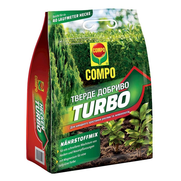 Тверде добриво COMPO TURBO® миттєвого ефекту для швидкого зростання 4 кг 2466 фото