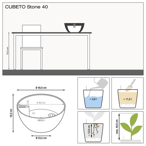 CUBETO Stone 40 кварцовий білий 13847 фото