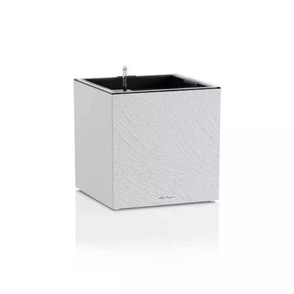 Розумний вазон з автополивом Lechuza CANTO Slatestone 40 low LED, світло-сірий 15952 фото
