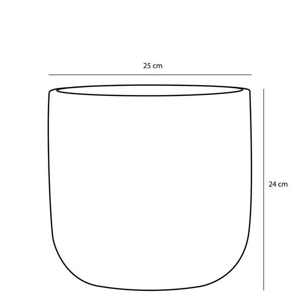 Кашпо Edelman Nora pot round 25 см білий 1074610 фото