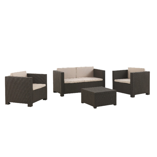 Садові меблі SP Berner Diva Comfort (2-місний диван, 2 крісла, кавовий стіл), венге 55000 фото