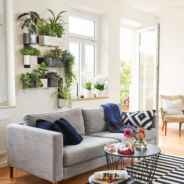 Розумний вазон з автополивом Lechuza Green Wall Home Kit Glossy антрацитовий блискучий 13524 фото