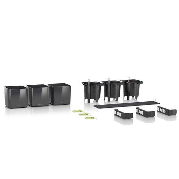 Розумний вазон з автополивом Lechuza Green Wall Home Kit Glossy антрацитовий блискучий 13524 фото