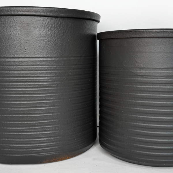 Кашпо Edelman Momo cylinder Mica Decorations 28 см темно-сірий 1114825 фото