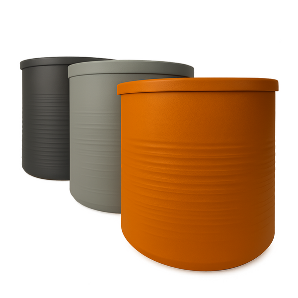 Кашпо Edelman Momo cylinder Mica Decorations 32 см темно-сірий 1114826 фото