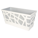 Вазон Idel Flowerbox 40 см, сірий/білий 730034 фото