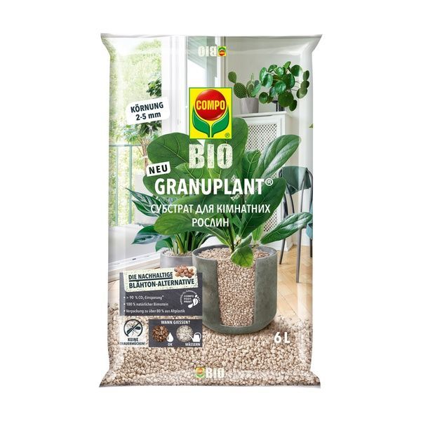 Субстрат COMPO BIO GRANUPLANT для кімнатних рослин, 6 л 8818 фото